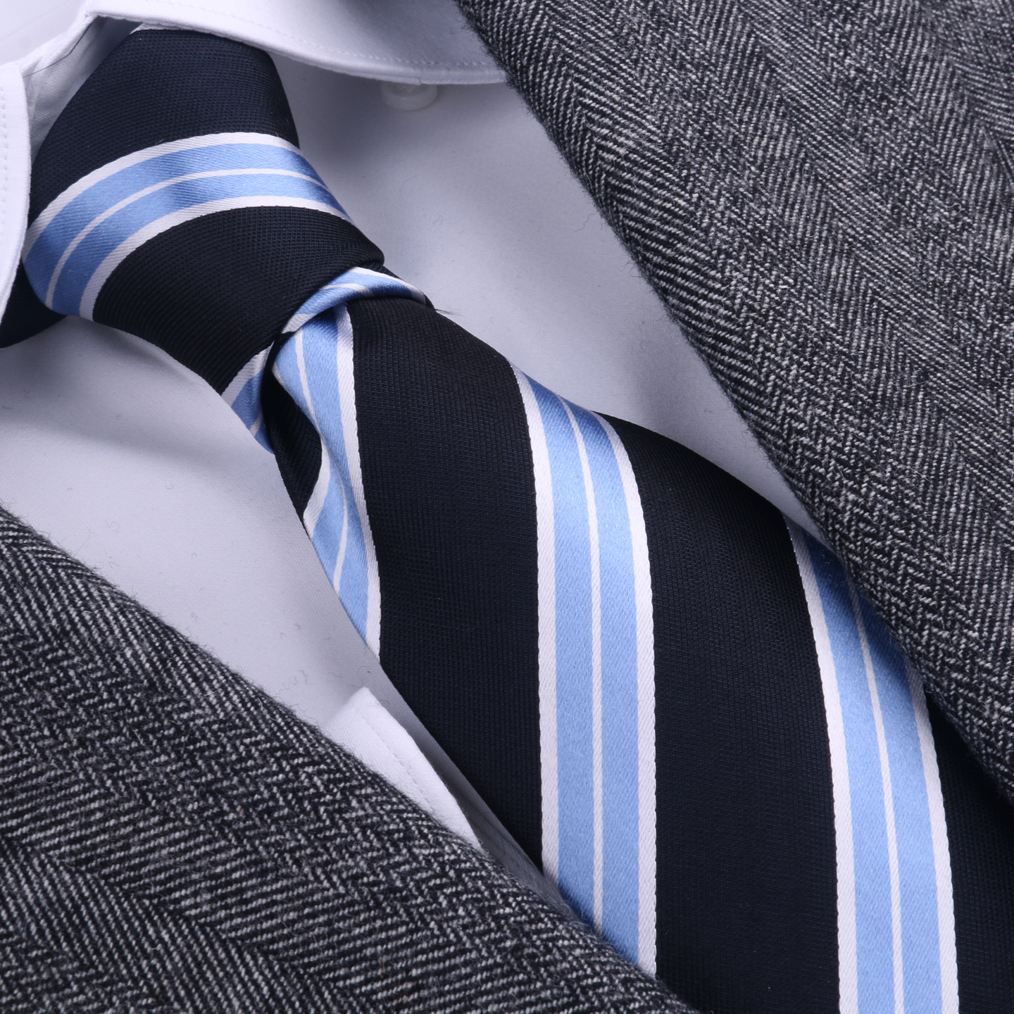 真丝桑蚕丝波点领带男士商务正装