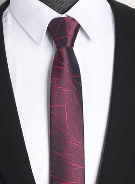 领带男正装拉链式结婚新郎男士商务蓝色懒人免打西装衬衫7cm