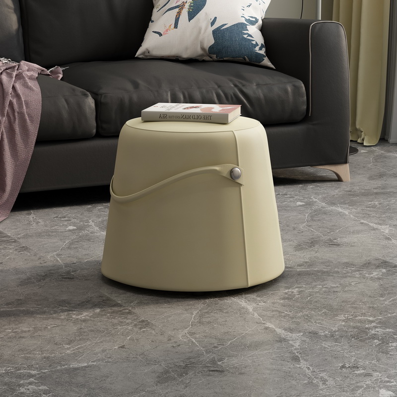 门口穿鞋凳家用进门坐凳时尚创意圆凳布艺换鞋矮凳玄关多功能凳子