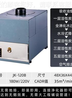 欧堡罗商用烧自烤炉圆烟24680形助餐厅金色无排烟大下功率烧烤餐