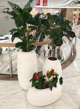 钢玻璃花盆室组合商酒店内花场钵户02278外步行街景观花箱创意简