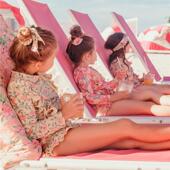 新款 女童泳衣CX2020 R衣儿泳连中小套公主体游泳衣女孩洋气分体度