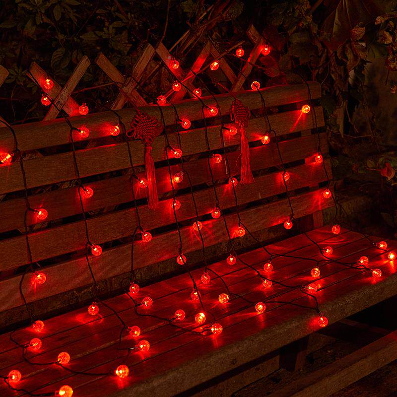 HSC阳能中国风过年新年春节小彩灯闪灯串灯氛围节日庆灯装饰喜太