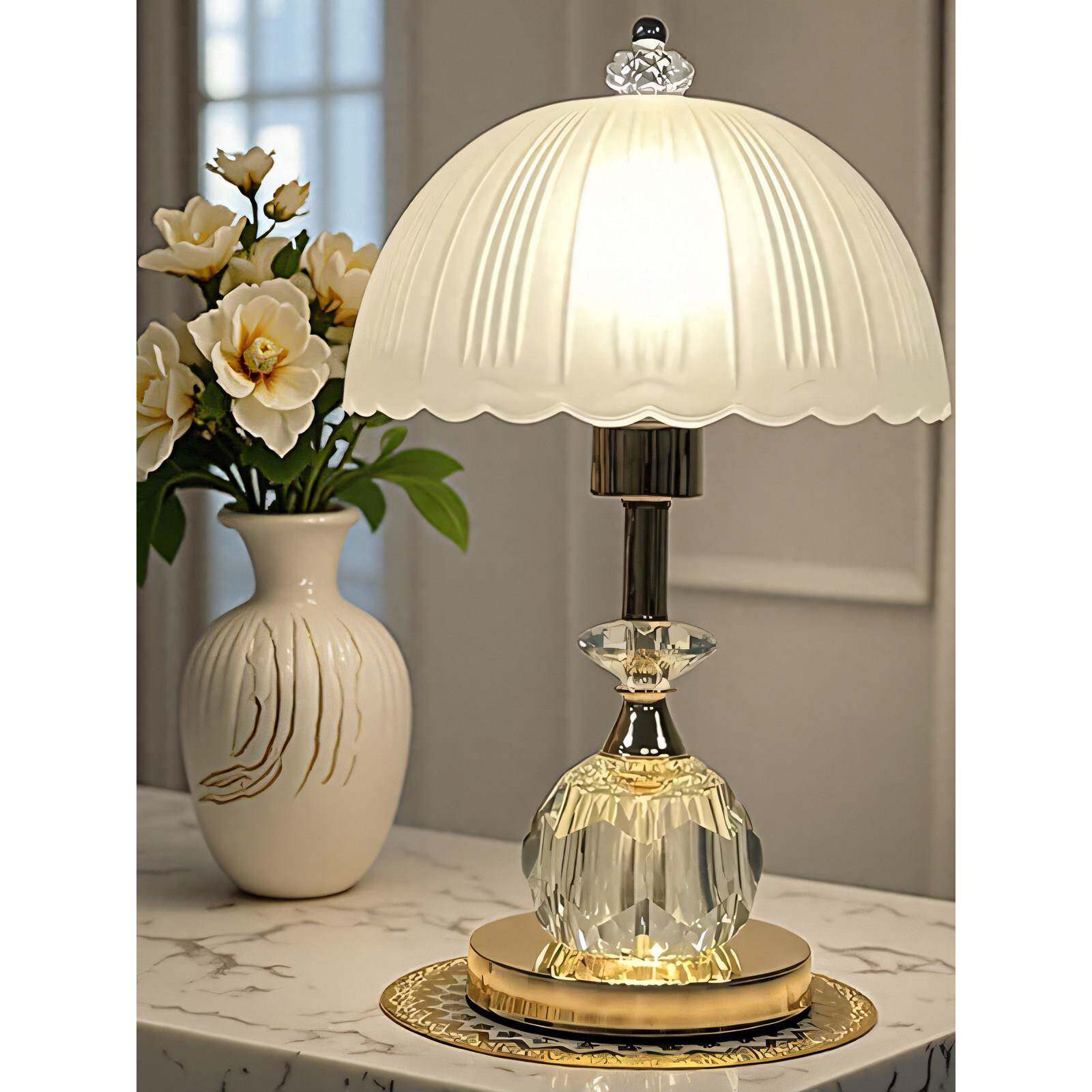 现简水晶台灯卧室无障碍豪华经代典头71717灯床主卧室约2025全新