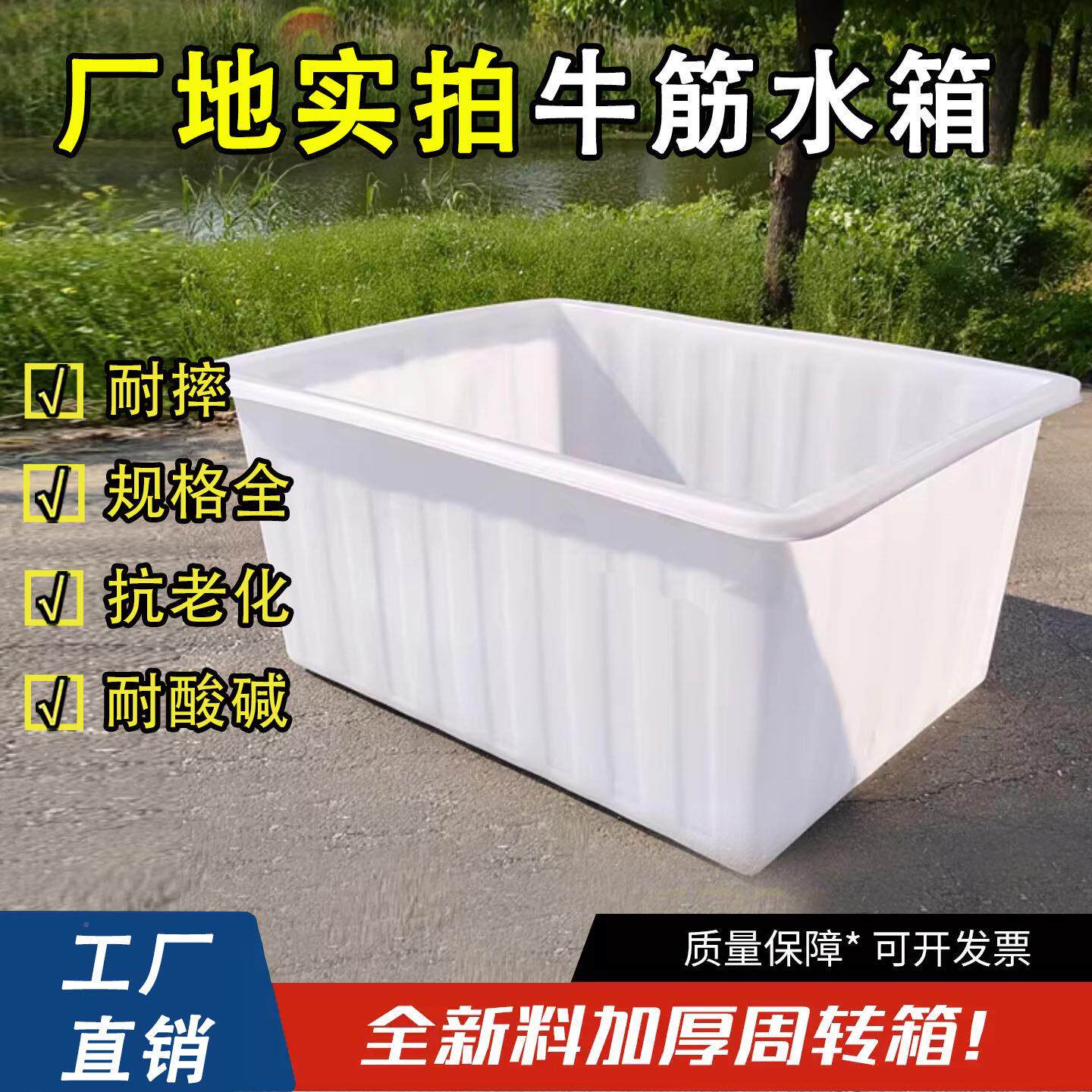 超大号加厚牛筋水箱水方形产养殖箱养浅盆厚长塑料箱工厂周转龟箱