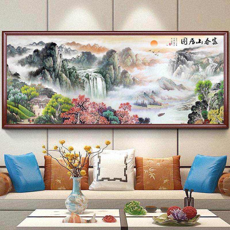 2 5025钻石画画客P544 富厅满钻山水风景d贴钻十字居绣2024年新款