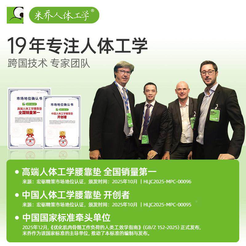 大师椅丨米乔人体工学气动椅子腰背MQ-yz001式双电脑办椅网布公椅