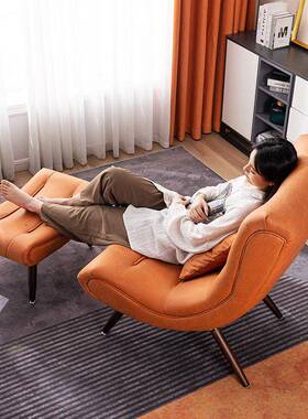蜗牛沙发休闲家用懒23991人发发可躺科技布小型户单人沙椅卧室阳
