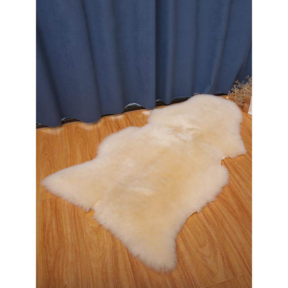 纯羊毛地羊毛沙发垫家毯欧式飘窗垫用绵羊皮卧室床边毯地皮毛一体