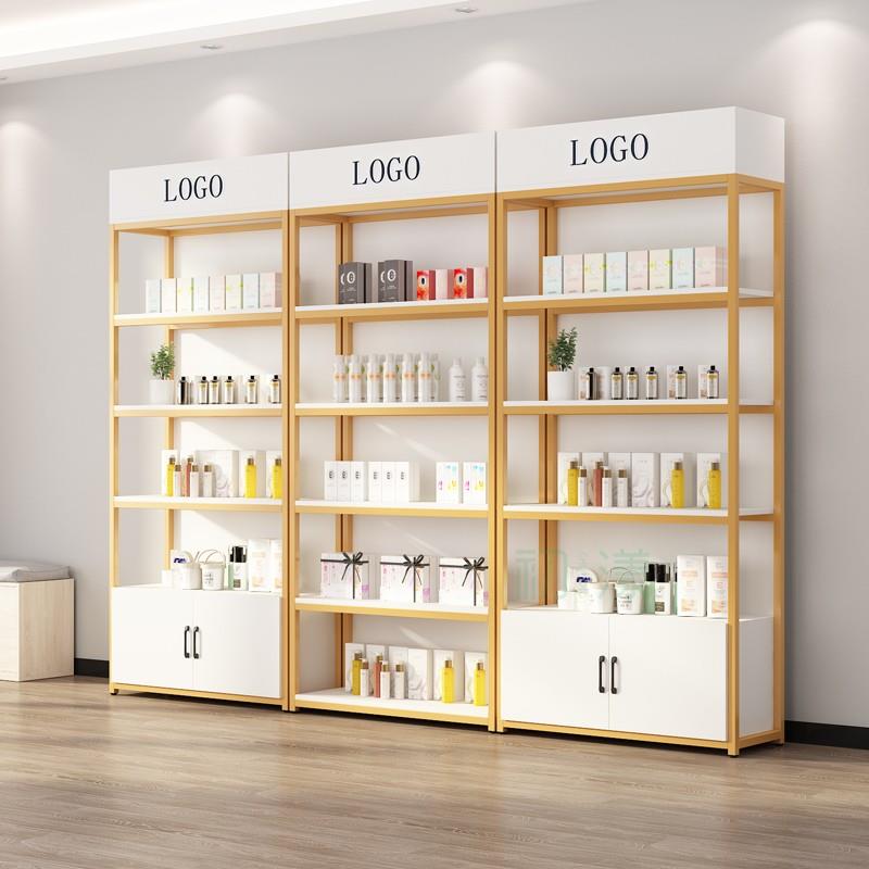 妆货示架展架美甲店化品展示样柜品柜轻奢美容院置物架护肤品展架