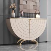 轻奢过隔入户玄关柜进门断约装 58354饰柜现代简岩板道柜客厅实木