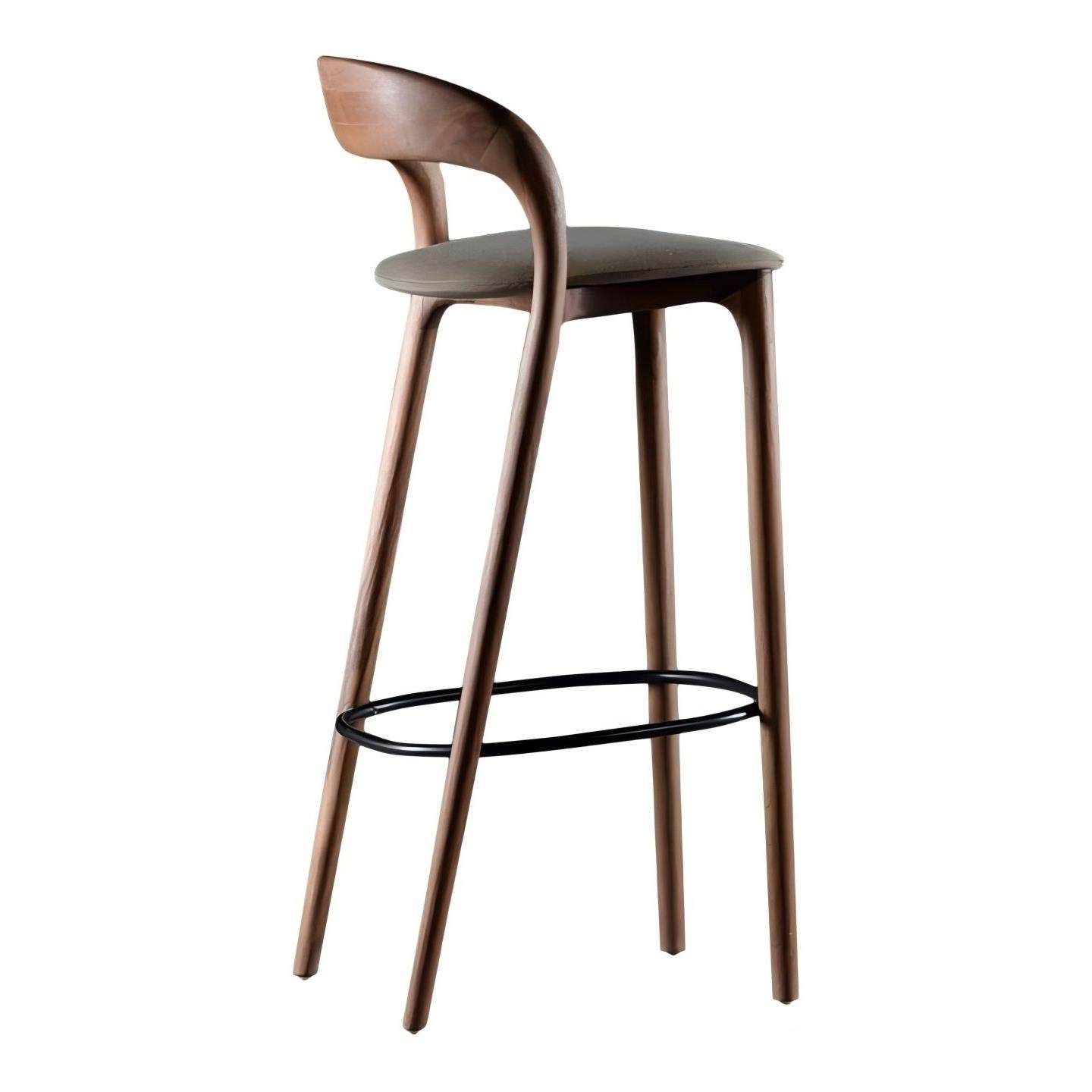 新中式实木吧椅EFM黑桃木吧椅奢创店意酒前台高胡脚椅轻家用岛台,住宅家具,家用高脚椅,淘宝优惠券,粉丝福利购,淘宝优惠卷