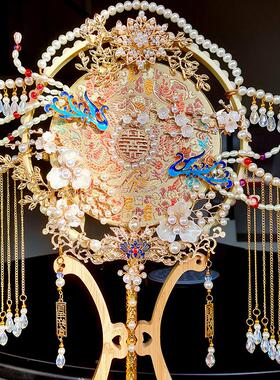 金玉堂双面中式新秀禾MYI扇娘喜扇婚结扇古风材料满包 团扇