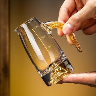 12分酒二器 口小酒一杯子两xz 高档轻奢晶玻璃白酒杯套装 家用中式