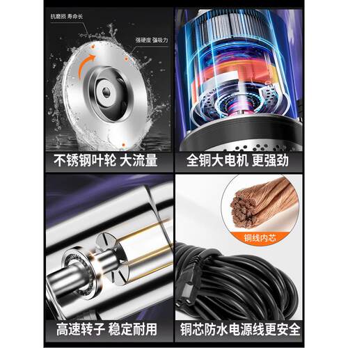 直流潜V水泵12V248V670V2V蓄电池电LEM动车灌溉4农业专用水泵机