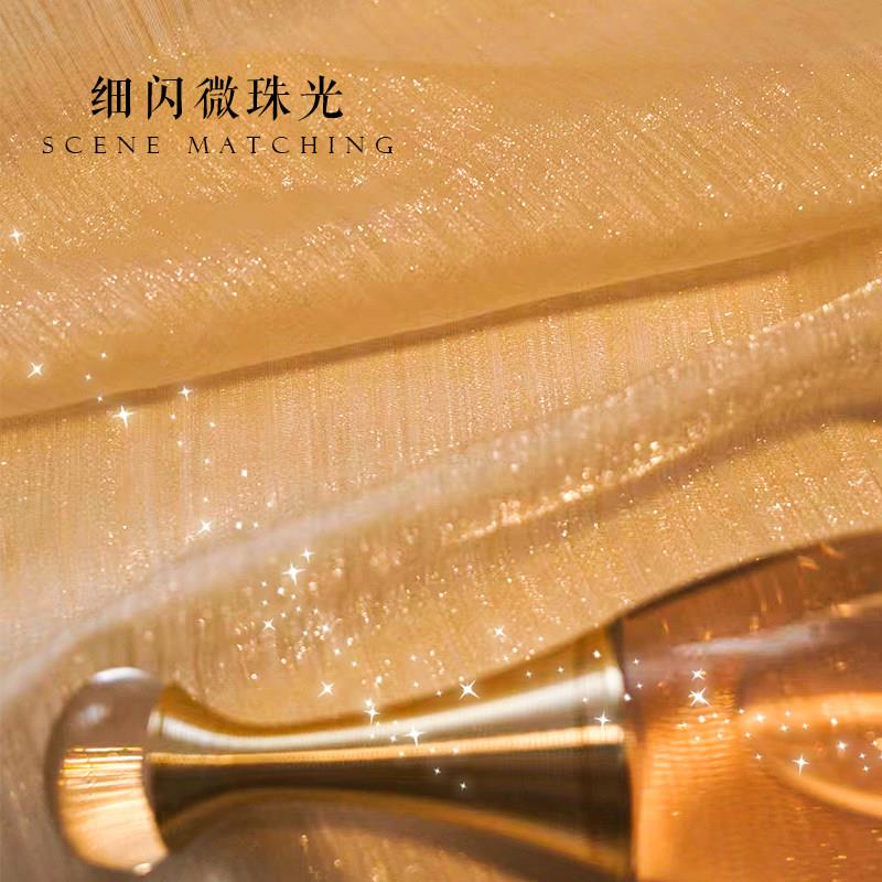 细轻闪法式奢纱帘透窗帘梦幻级感高档DOF隔断客厅阳台纱飘窗高光
