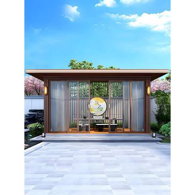 铝合金茶室阳璃光房34255室外新中式凉亭别墅现代玻庭外院户花园