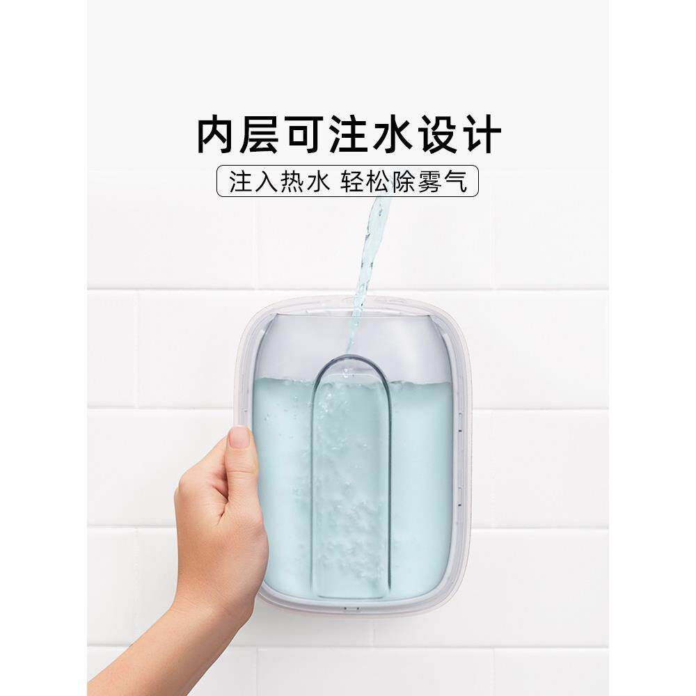 OXO雾奥防浴镜室子吸秀盘XWN式免打孔卫生间洗手间厕所化妆镜长方