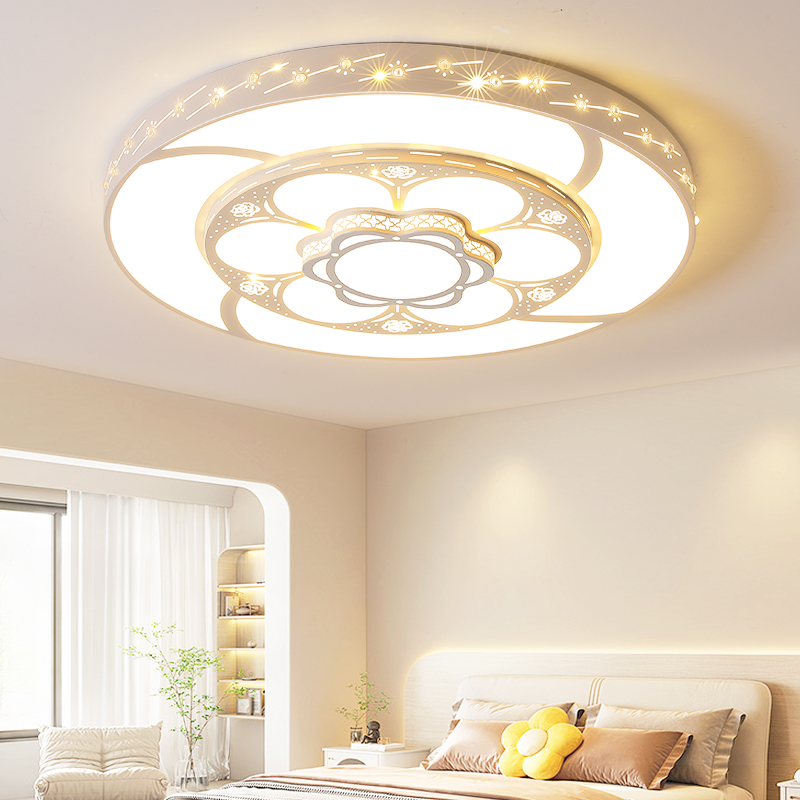 2024新款LED吸顶灯圆形大灯大尺寸水晶客厅主灯现代简约餐厅吊灯