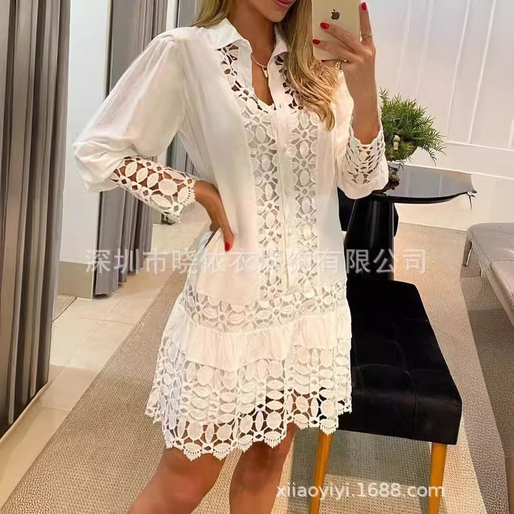 2021亚马逊通勤套头长袖气质通勤韩版时尚纯色官方图片免烫衬衫