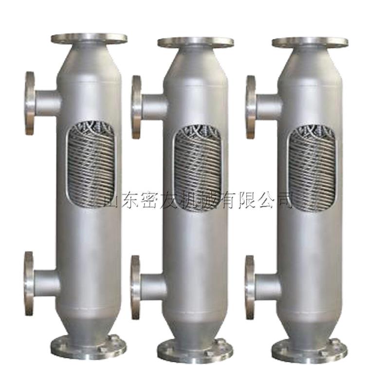 蒸汽螺旋螺纹管换热器厂家化工用水冷冷凝器不锈钢蒸汽热交换器