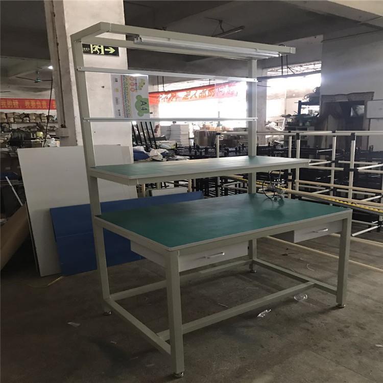 厂家现货防静电工作台带抽屉方通焊接操作台仓库品检车间操作桌