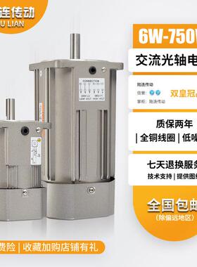 LU LIAN 6W15W25W光轴电机120W300W400W调速定速电机马达220V380V