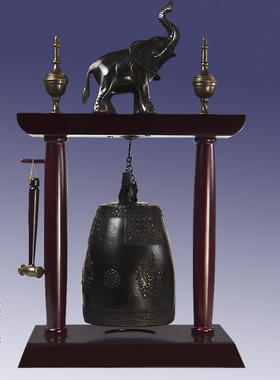 创意仿古钟鼎摆件现代大号客厅铜钟鼎别墅酒店乔迁办公室开业礼品