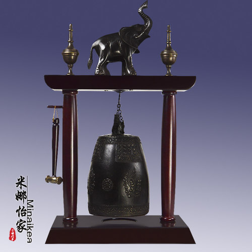 创意仿古钟鼎摆件现代大号客厅铜钟鼎别墅酒店乔迁办公室开业礼品