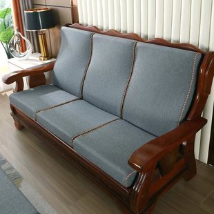 春秋椅联邦椅沙发坐垫 防滑老式 实木沙发垫连身带靠背加厚中式 四季