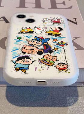 涂鸦小新适用oppoa93手机壳新款OPPOreno9/7pr0防摔findx8pro个性卡通a96/8硅胶r17/k12全包4se软壳5女保护套