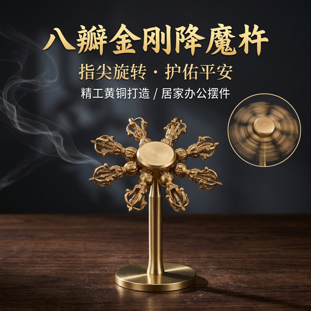 金刚降魔杵指尖陀螺玩具办公摆件