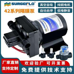 42款 增压抽吸水泵 静音电动隔膜泵房车游艇直流12V24V灌装 机自吸式