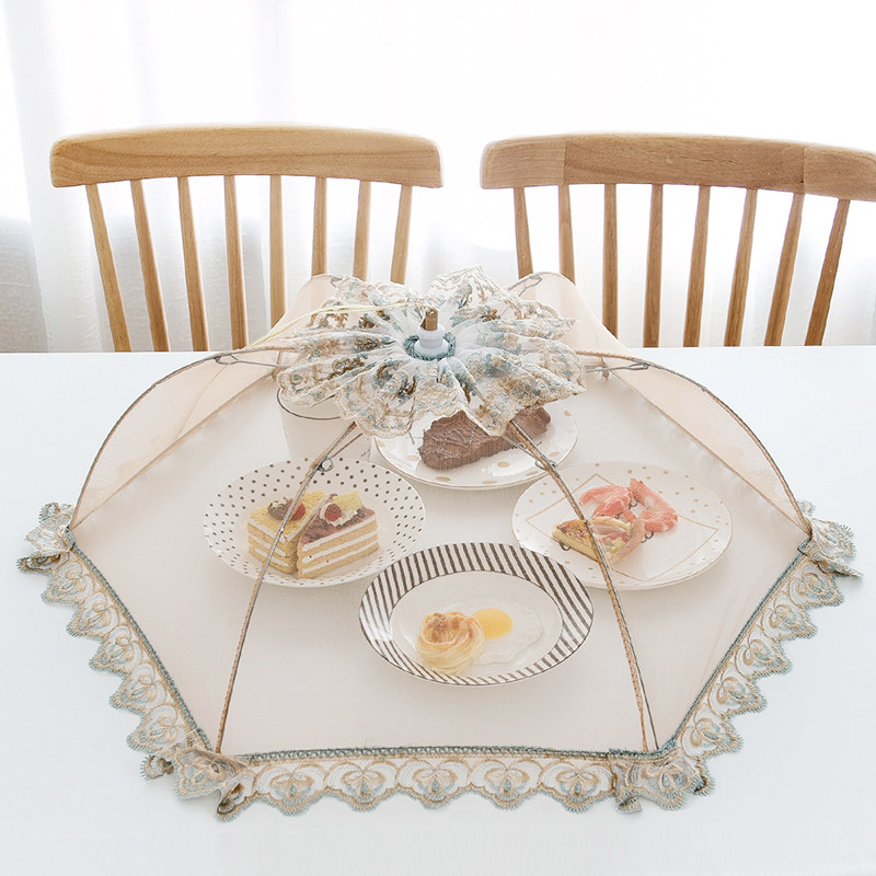 饭菜罩子桌盖伞餐桌罩食物防苍蝇长方形家用遮菜蕾丝大菜罩,收纳整理,餐桌罩,淘宝优惠券,粉丝福利购,淘宝优惠卷