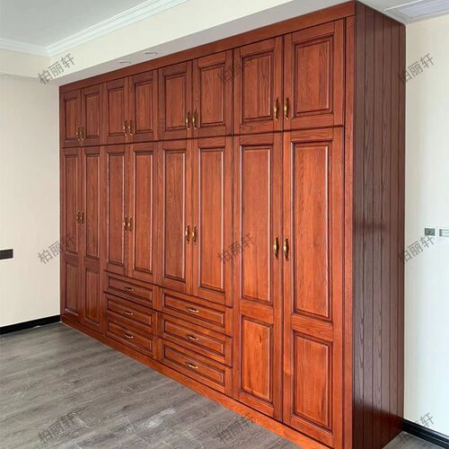 柏丽轩整木全屋定制北美红橡入户鞋柜橱柜餐边柜衣帽间定制