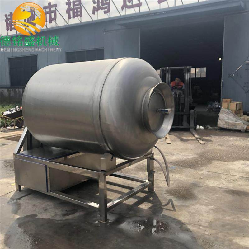 蟹肉虾肉腌制变频调速滚揉机鸡柳条入味设备自动吸料滚揉机