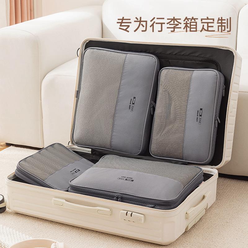 云柔棉透气压缩收纳袋旅行便携式行李箱衣服整理袋出差布艺收纳包图片