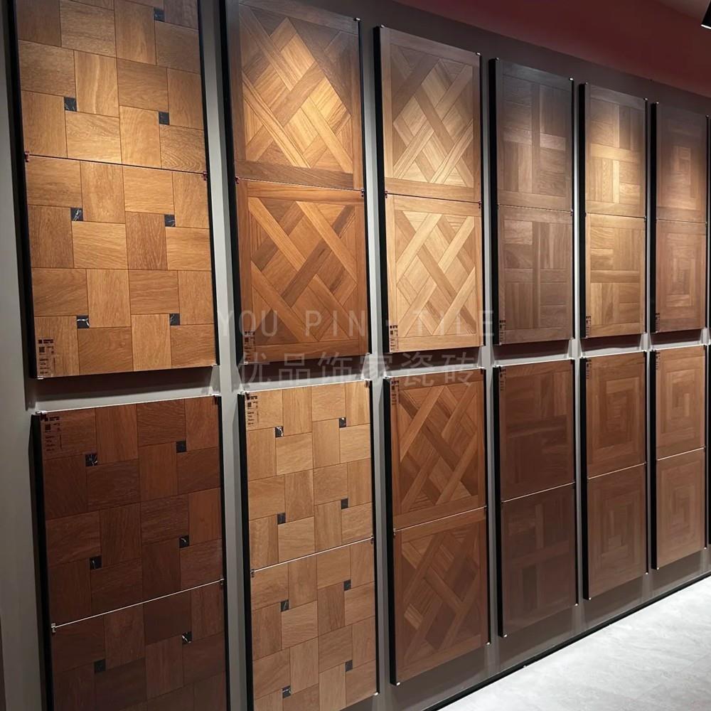 法式复古全瓷凡尔赛木纹砖600x600客厅卧室防滑地砖回字纹木纹砖