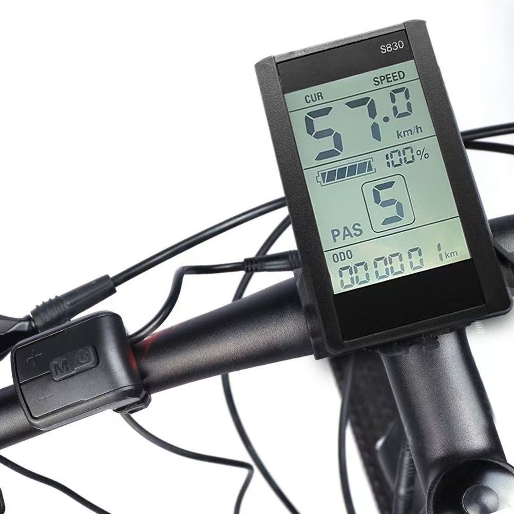 24V-72V电动自行车智能液晶仪表速度显示大LCD屏幕 S830带USB