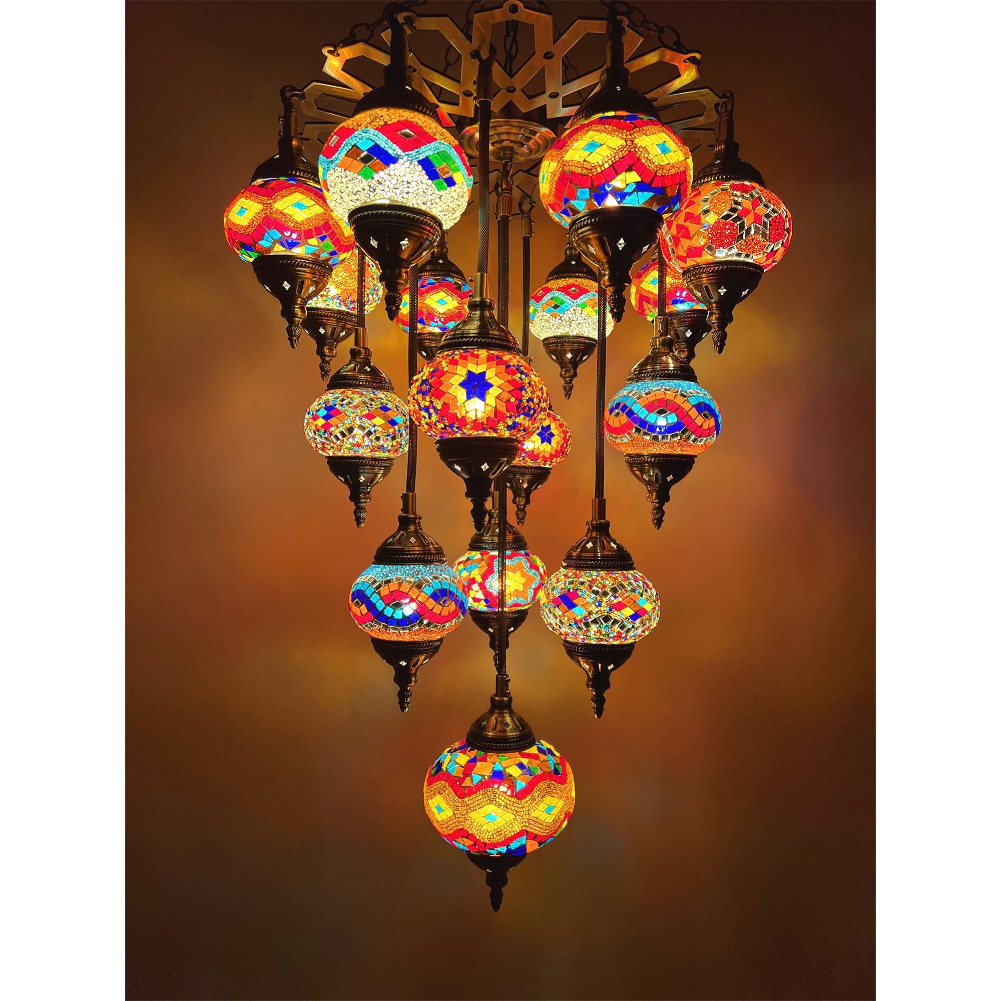 民族风格吊灯特色饭厅咖啡厅酒店覆式楼覆古手工玻璃土耳其吊灯