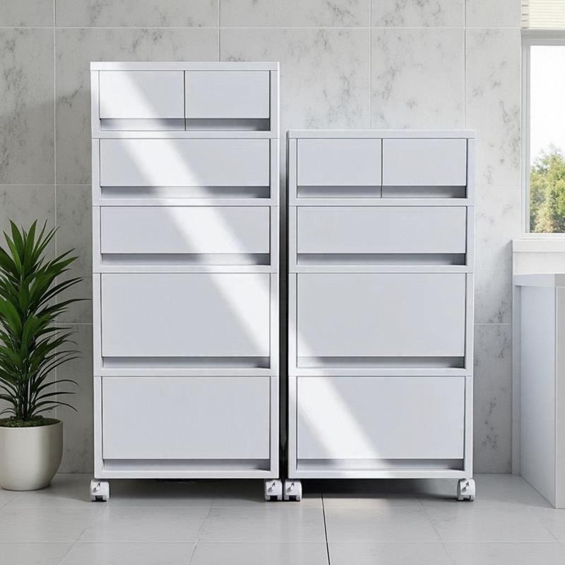 抽屉式收纳柜办公室桌面A4文件储物盒书桌下桌底多层可移动置物柜