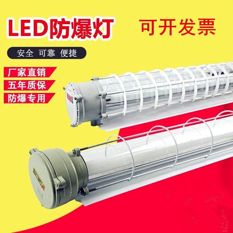 LED防爆灯荧光灯隔爆型单管双管车间厂房仓库灯罩灯管1x40w 2x40w