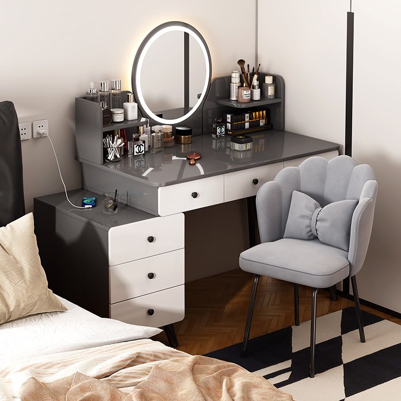 梳妆台卧室简约现代化妆柜2025年新款斗柜一体书桌化妆.桌实木家