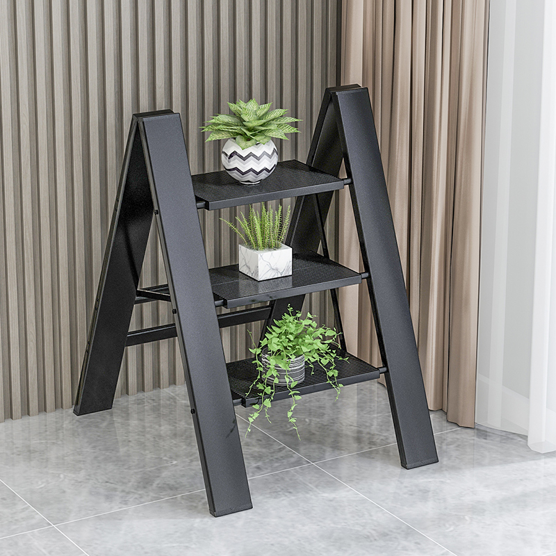 梯子家用折叠加厚多功能铝合金小A型室内轻便三四步花架梯小巧便