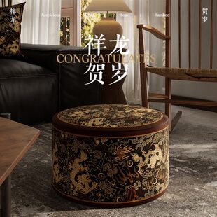 飘窗靠垫懒人沙发榻榻米蒲团坐垫脚墩可拆洗 客厅坐墩龙年家用中式