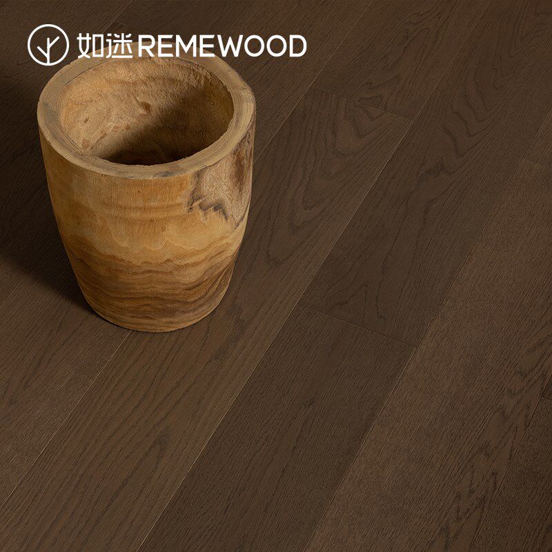 如迷多层复合橡木卧室地暖地热复古深咖色环保