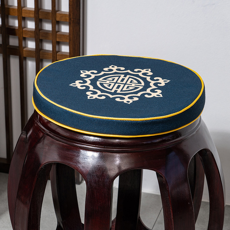 圆坐垫圆形防滑红木鼓凳座垫实木太师椅垫圈椅藤椅垫