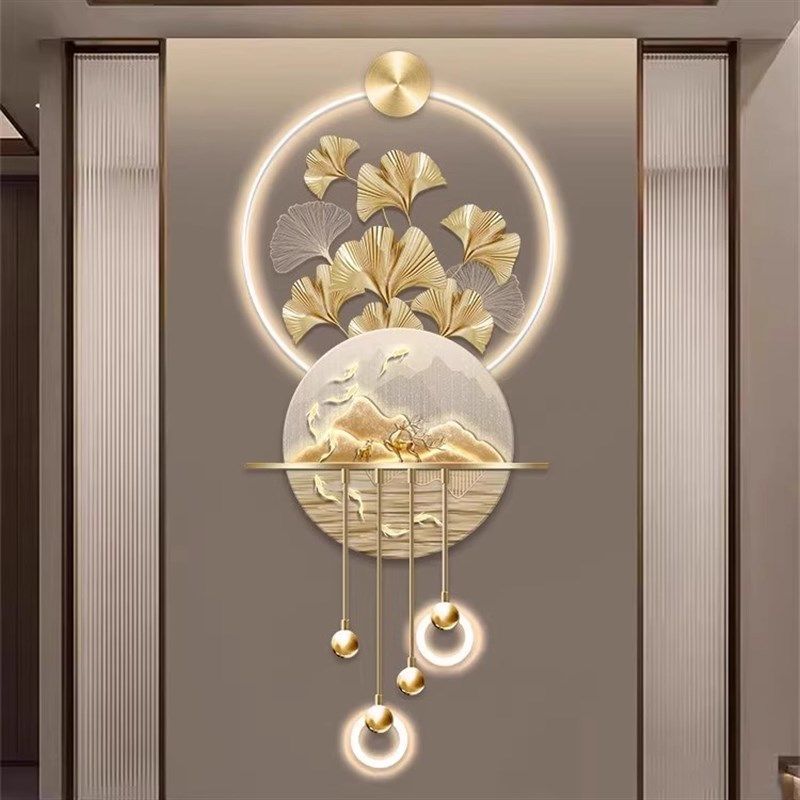 九鱼图玄关装饰画高档立体LD壁灯电视背景墙壁挂画入户走廊挂画,家居饰品,现代装饰画,淘宝优惠券,粉丝福利购,淘宝优惠卷