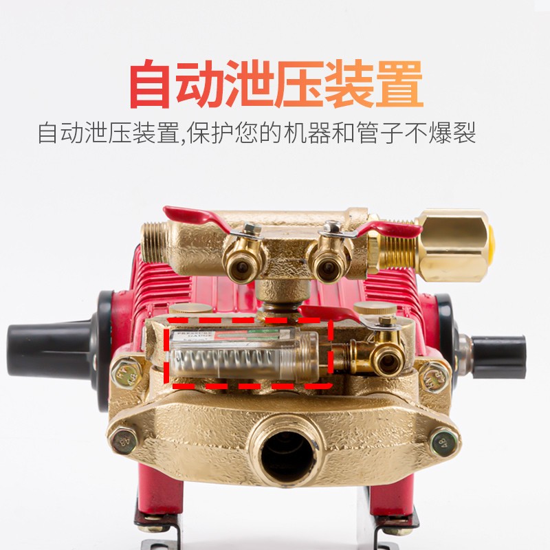 农用三缸柱塞泵高压洗打药机喷雾器机绿化园林压力泵洗车泵头