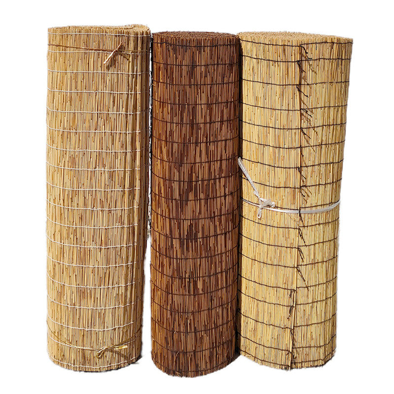 芦苇帘子草帘茶室装饰客厅阳台遮阳遮光竹帘卷帘顶装吊顶